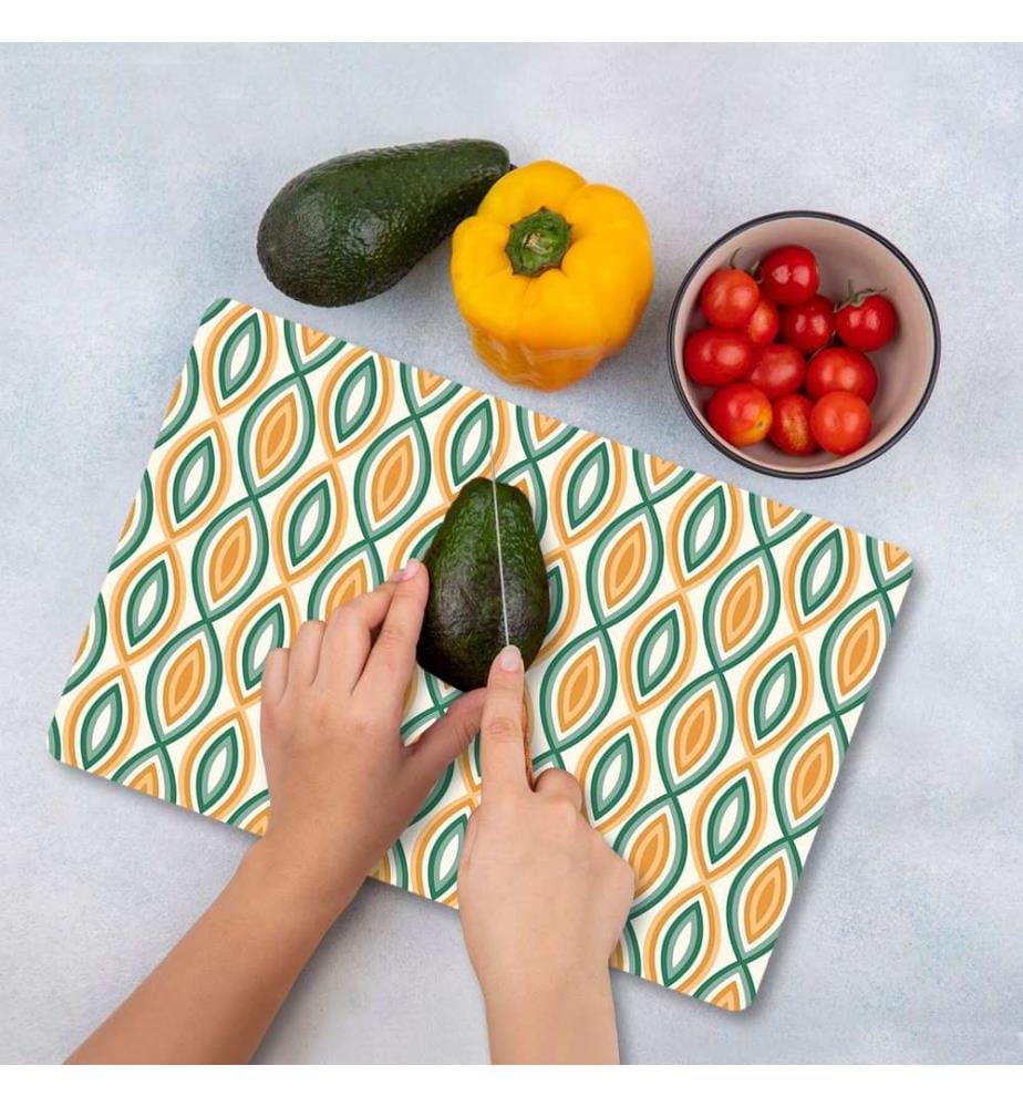 Cutting Board, Multicolor, 100% TEMPERED GLASS (Thickness: 4 mm)