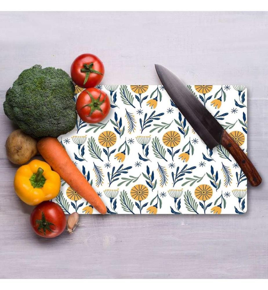 Cutting Board, Multicolor, 100% TEMPERED GLASS (Thickness: 4 mm)