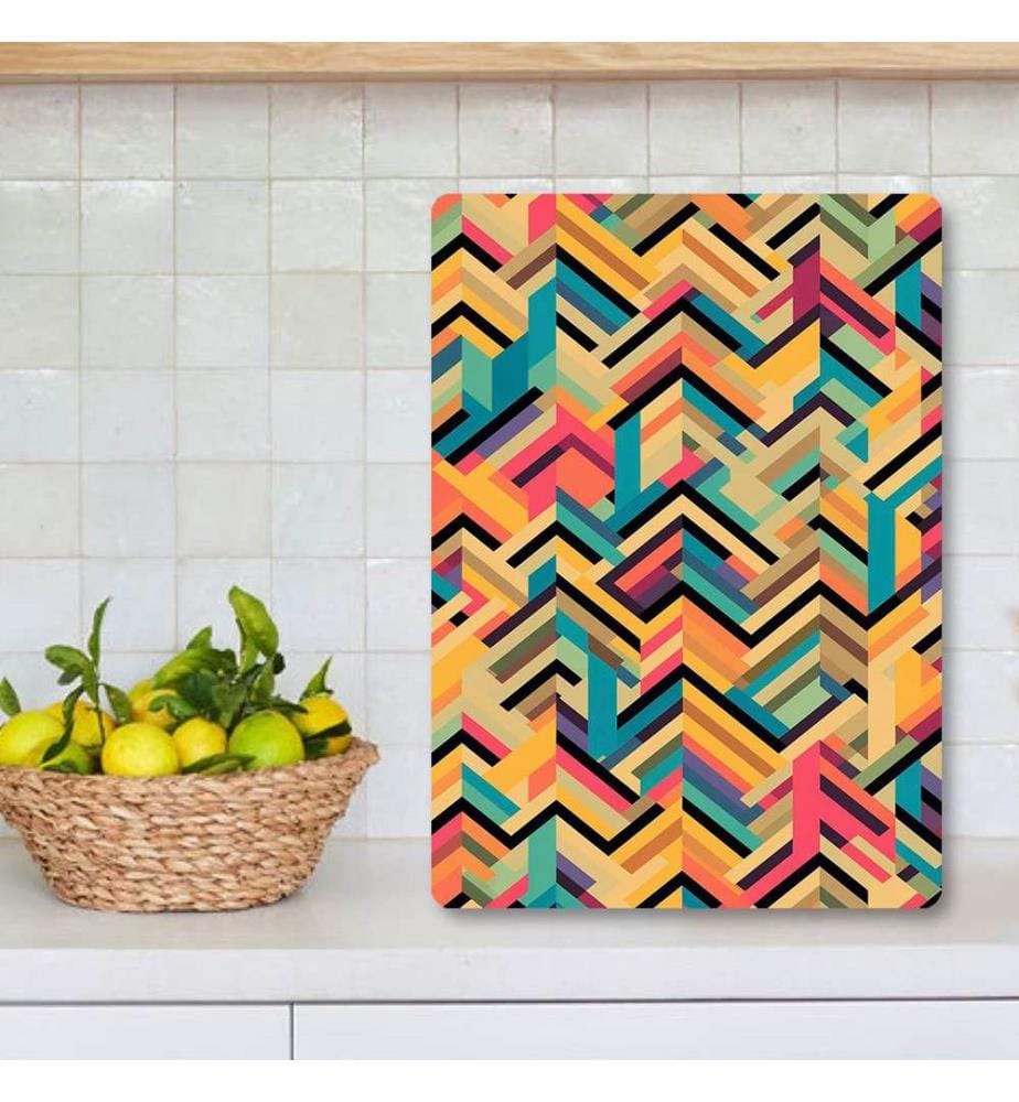 Cutting Board, Multicolor, 100% TEMPERED GLASS (Thickness: 4 mm)