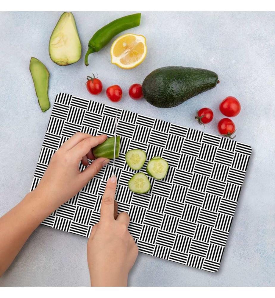Cutting Board, Multicolor, 100% TEMPERED GLASS (Thickness: 4 mm)