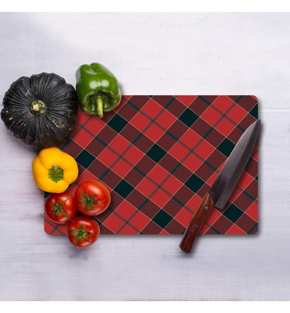 Cutting Board, Multicolor, 100% TEMPERED GLASS (Thickness: 4 mm)