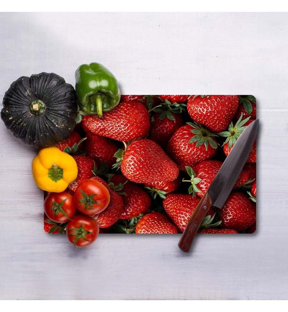 Cutting Board, Multicolor, 100% TEMPERED GLASS (Thickness: 4 mm)