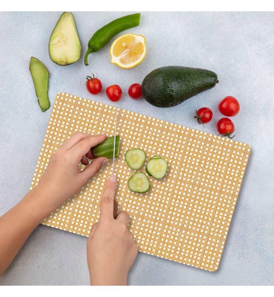 Cutting Board, Multicolor, 100% TEMPERED GLASS (Thickness: 4 mm)