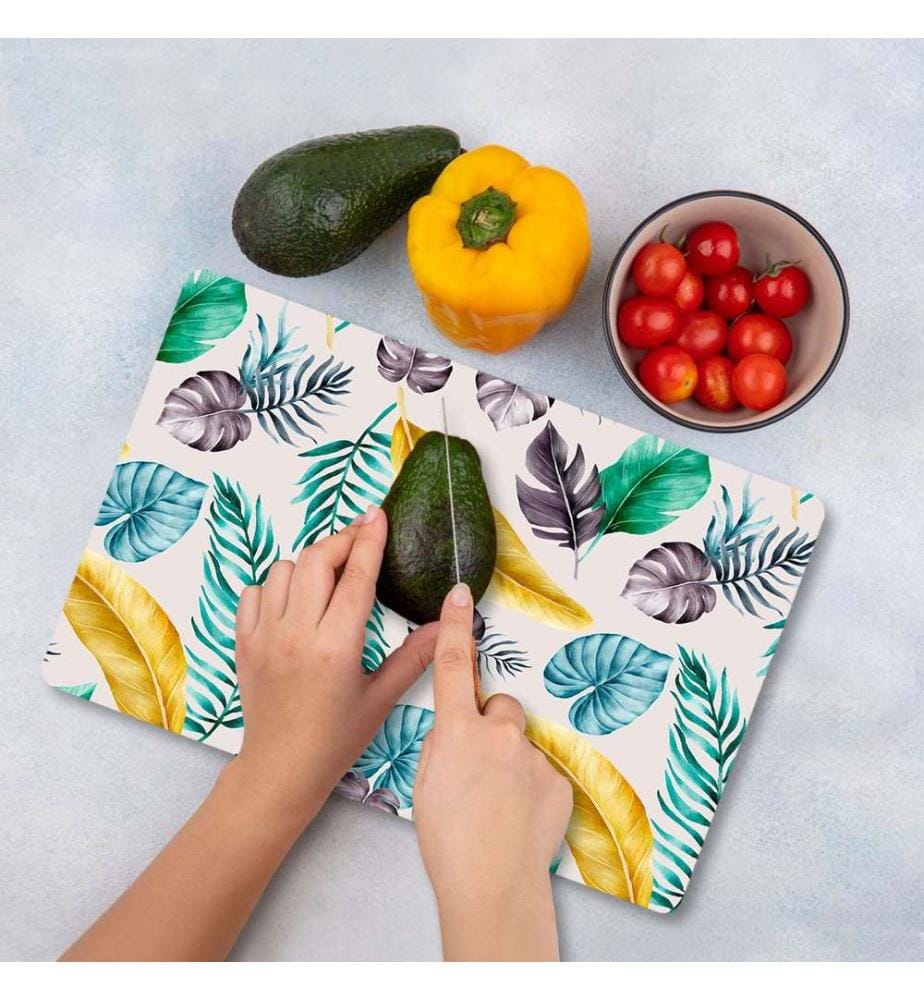 Cutting Board, Multicolor, 100% TEMPERED GLASS (Thickness: 4 mm)