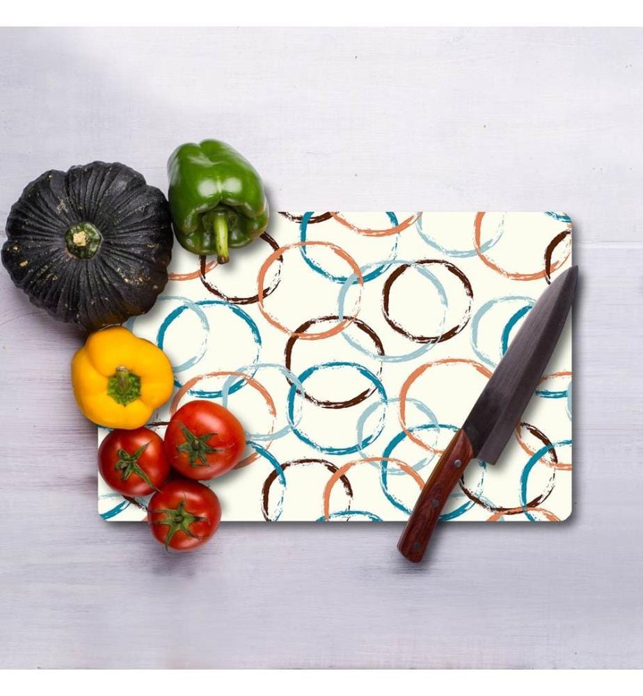 Cutting Board, Multicolor, 100% TEMPERED GLASS (Thickness: 4 mm)