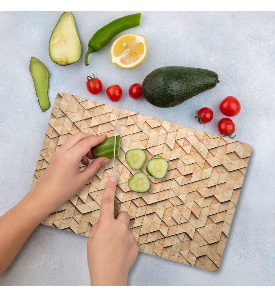 Cutting Board, Multicolor, 100% TEMPERED GLASS (Thickness: 4 mm)