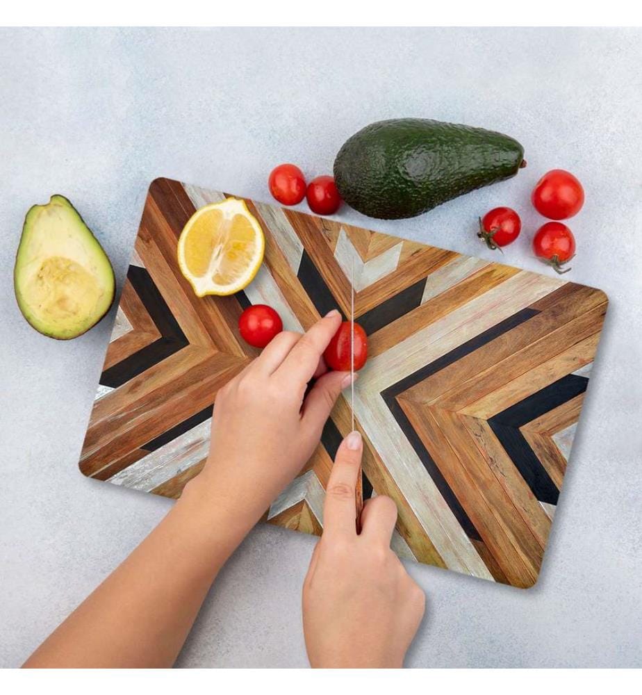 Cutting Board, Multicolor, 100% TEMPERED GLASS (Thickness: 4 mm)