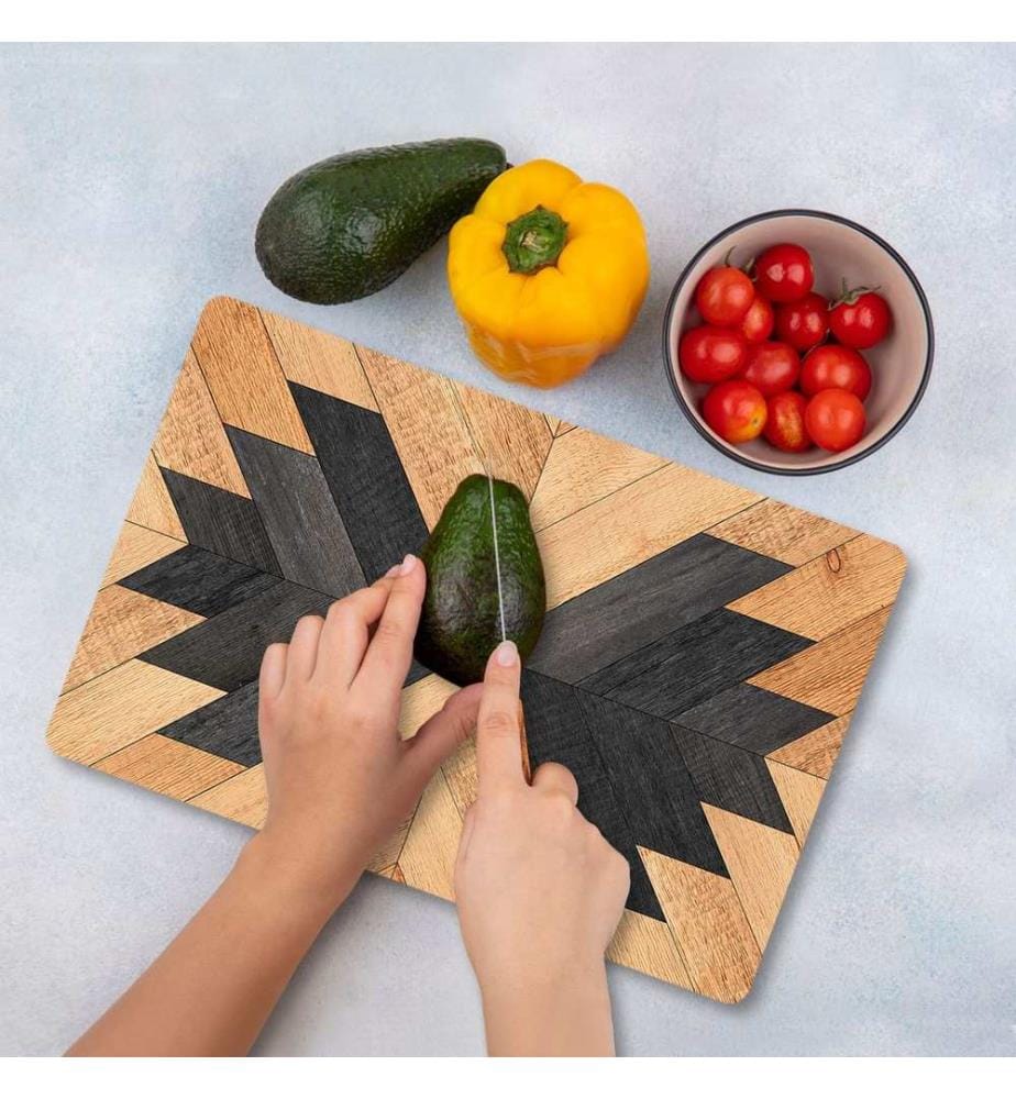 Cutting Board, Multicolor, 100% TEMPERED GLASS (Thickness: 4 mm)