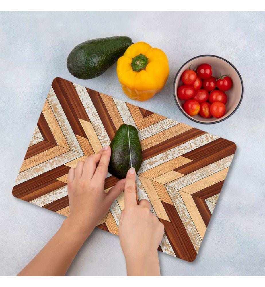 Cutting Board, Multicolor, 100% TEMPERED GLASS (Thickness: 4 mm)
