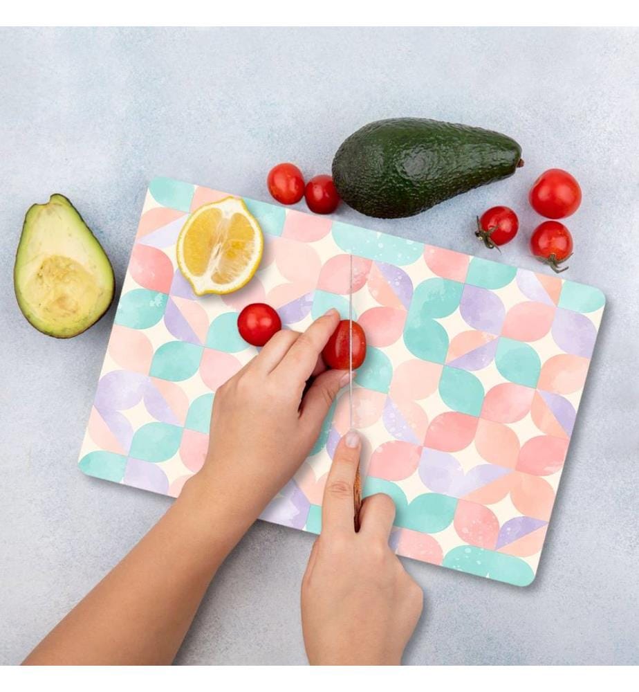 Cutting Board, Multicolor, 100% TEMPERED GLASS (Thickness: 4 mm)