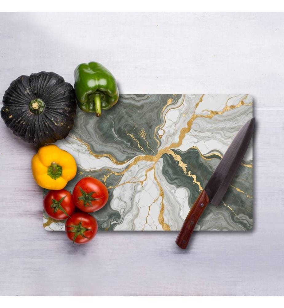 Cutting Board, Multicolor, 100% TEMPERED GLASS (Thickness: 4 mm)