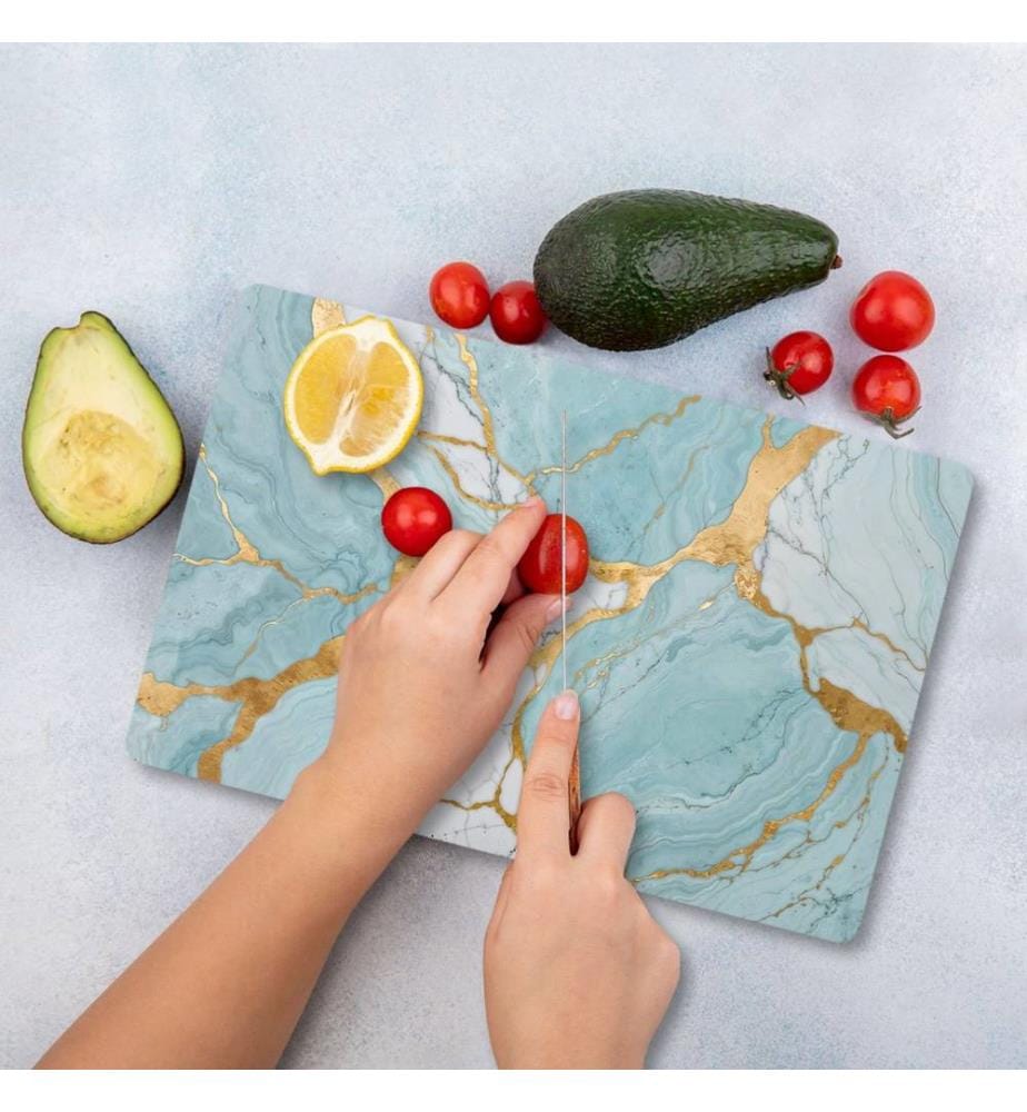 Cutting Board, Multicolor, 100% TEMPERED GLASS (Thickness: 4 mm)