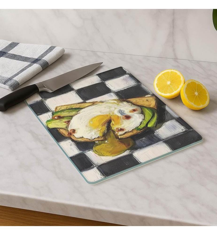 Cutting Board, Multicolor, 100% TEMPERED GLASS (Thickness: 4 mm)