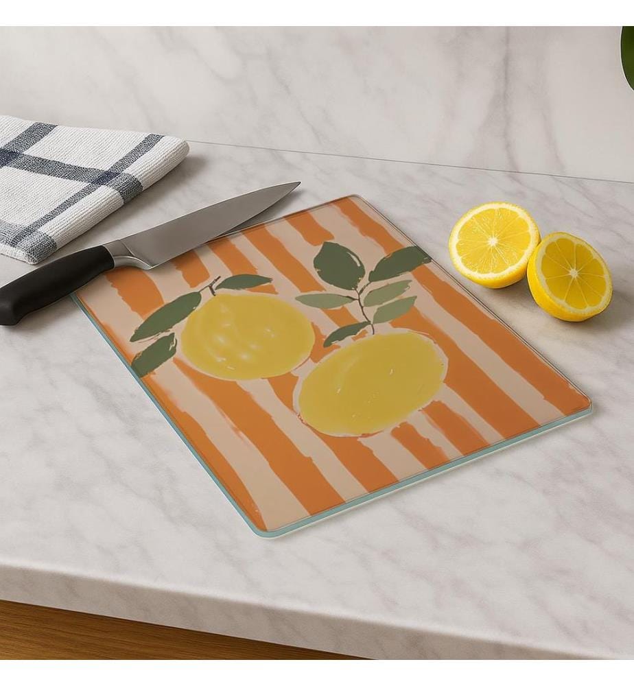 Cutting Board, Multicolor, 100% TEMPERED GLASS (Thickness: 4 mm)