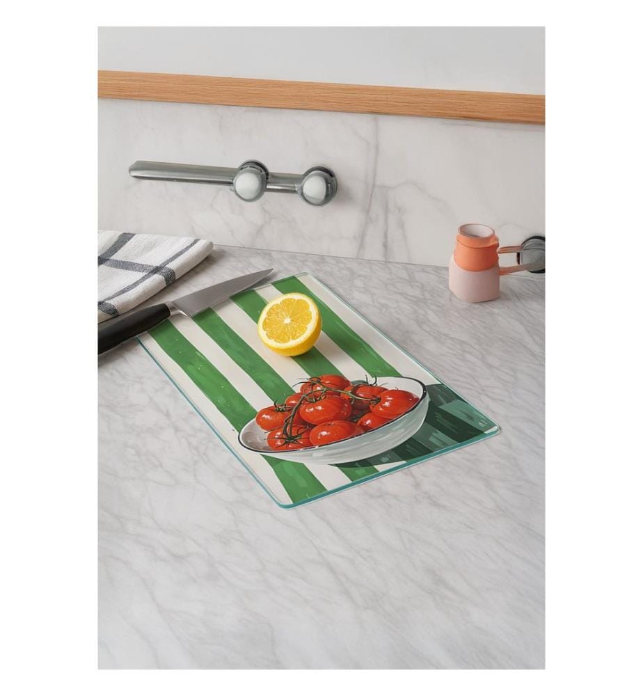 Cutting Board, Multicolor, 100% TEMPERED GLASS (Thickness: 4 mm)
