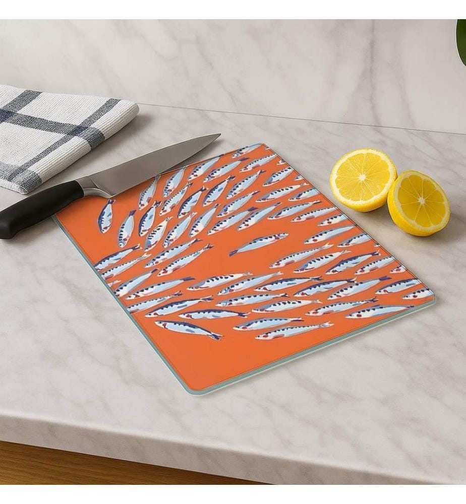 Cutting Board, Multicolor, 100% TEMPERED GLASS (Thickness: 4 mm)
