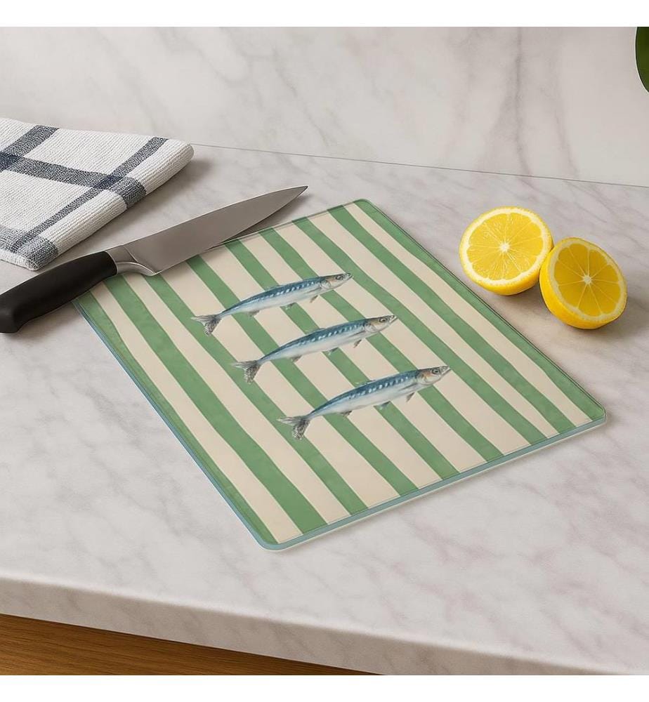 Cutting Board, Multicolor, 100% TEMPERED GLASS (Thickness: 4 mm)