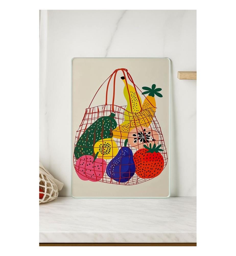Cutting Board, Multicolor, 100% TEMPERED GLASS (Thickness: 4 mm)