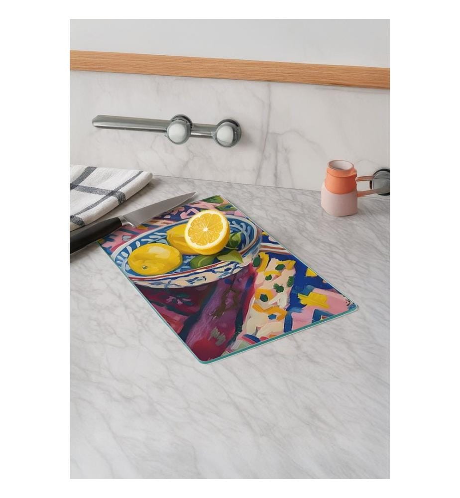 Cutting Board, Multicolor, 100% TEMPERED GLASS (Thickness: 4 mm)