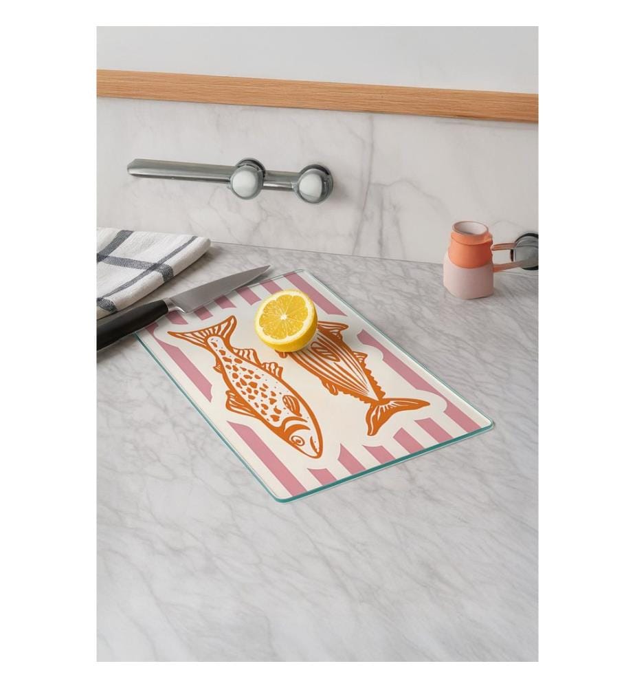 Cutting Board, Multicolor, 100% TEMPERED GLASS (Thickness: 4 mm)