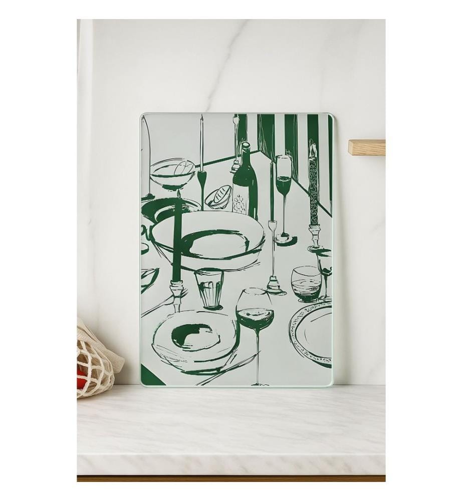 Cutting Board, Multicolor, 100% TEMPERED GLASS (Thickness: 4 mm)