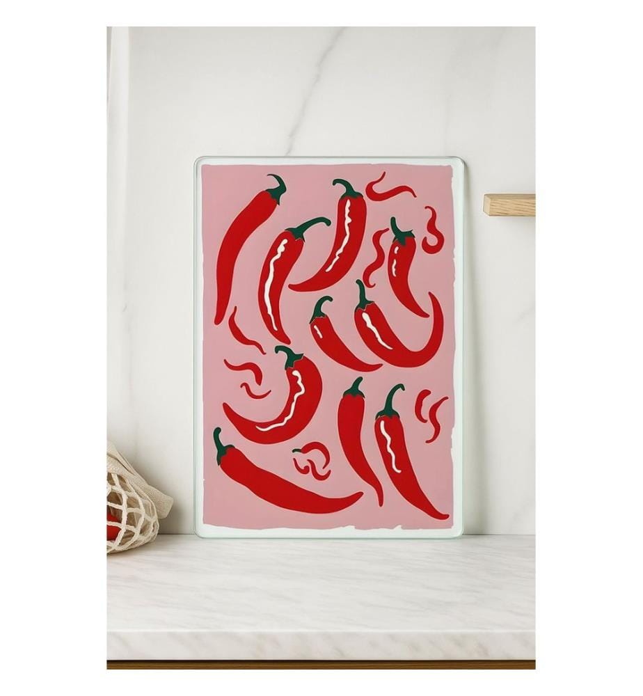 Cutting Board, Multicolor, 100% TEMPERED GLASS (Thickness: 4 mm)