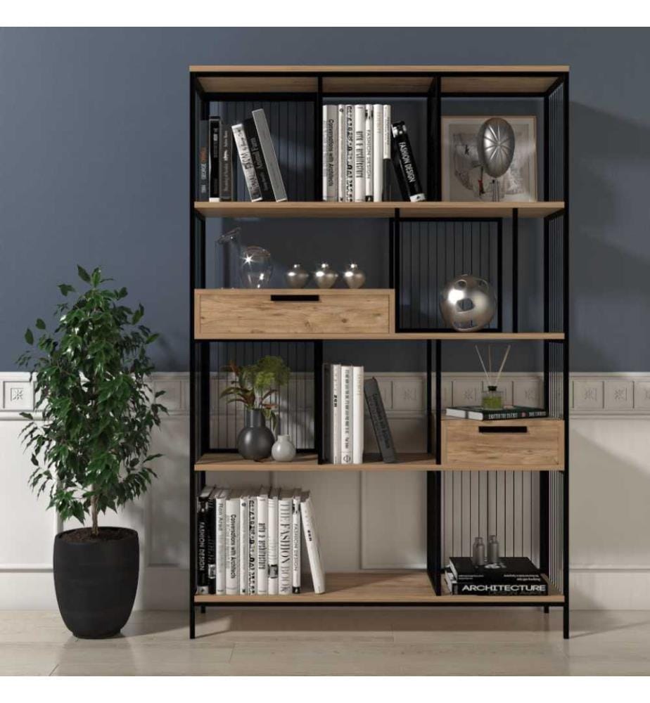 Scaffale, marrone nero, pannello di particelle rivestito di melamina