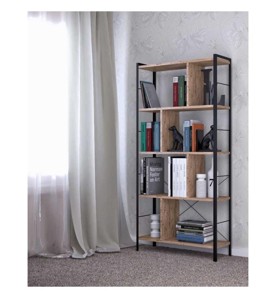 Scaffale, marrone nero, pannello di particelle rivestito di melamina