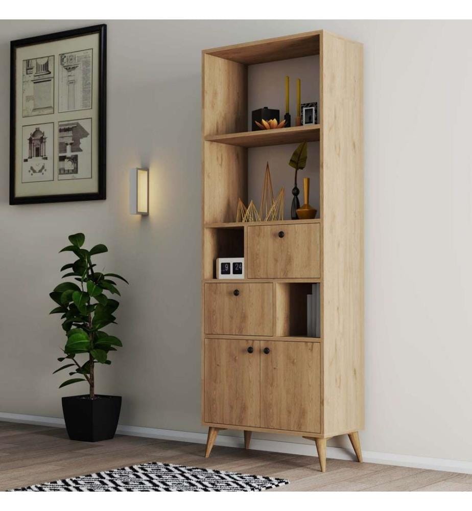Libreria, Rovere, Pannello di particelle rivestito in melamina