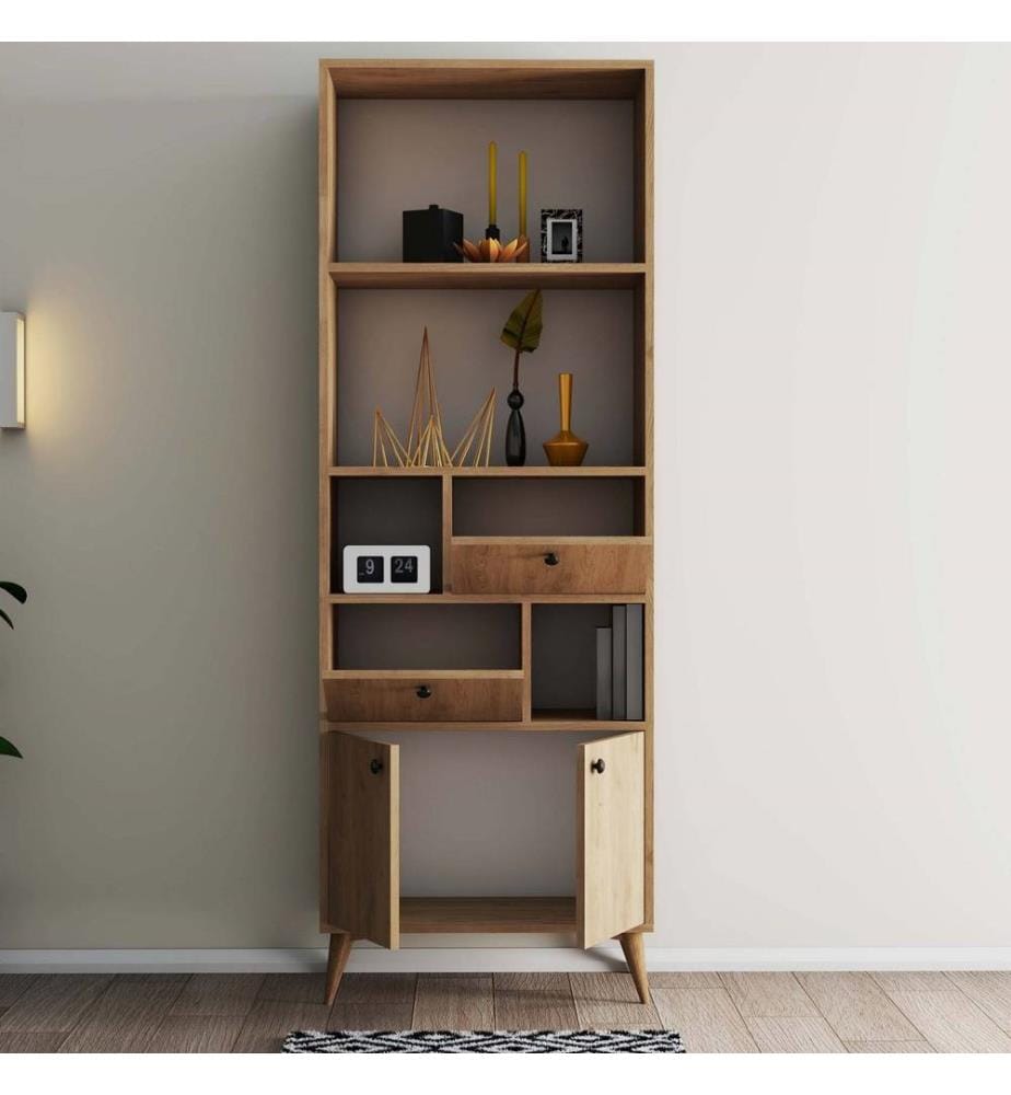 Libreria, Rovere, Pannello di particelle rivestito in melamina
