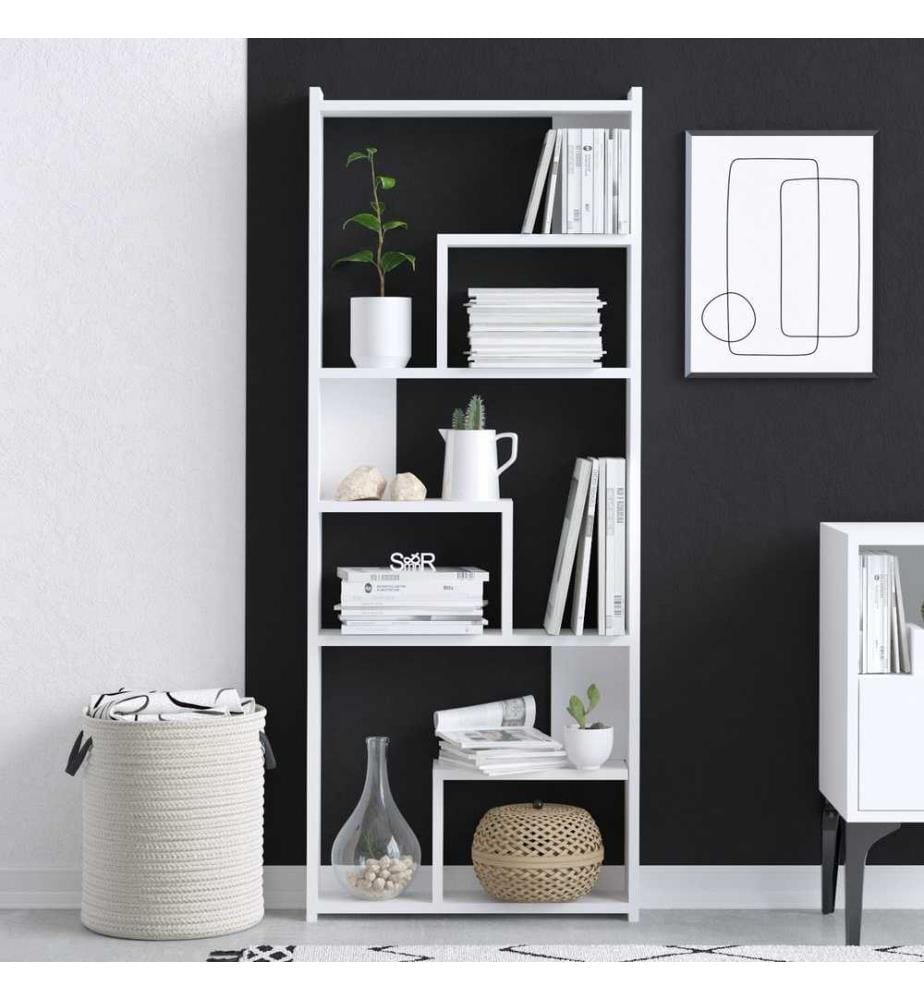 Scaffale, bianco, pannello truciolare rivestito in melamina