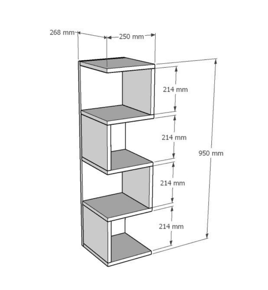Scaffale, bianco, pannello truciolare rivestito in melamina