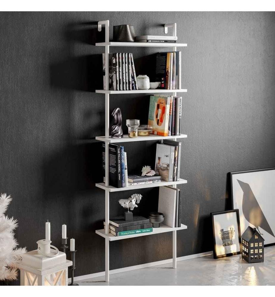 Scaffale, bianco, pannello truciolare rivestito in melamina