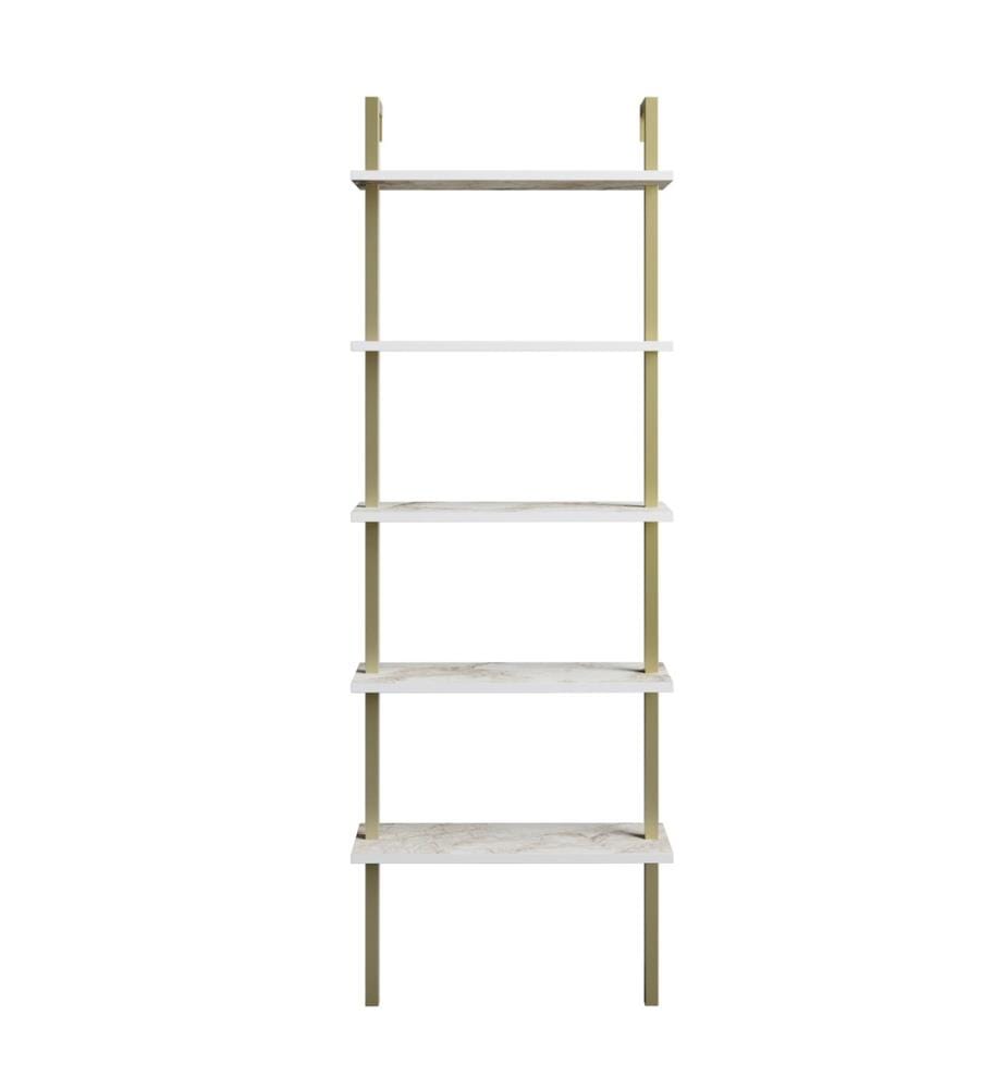 Libreria, oro bianco, pannello di particelle rivestito di melamina