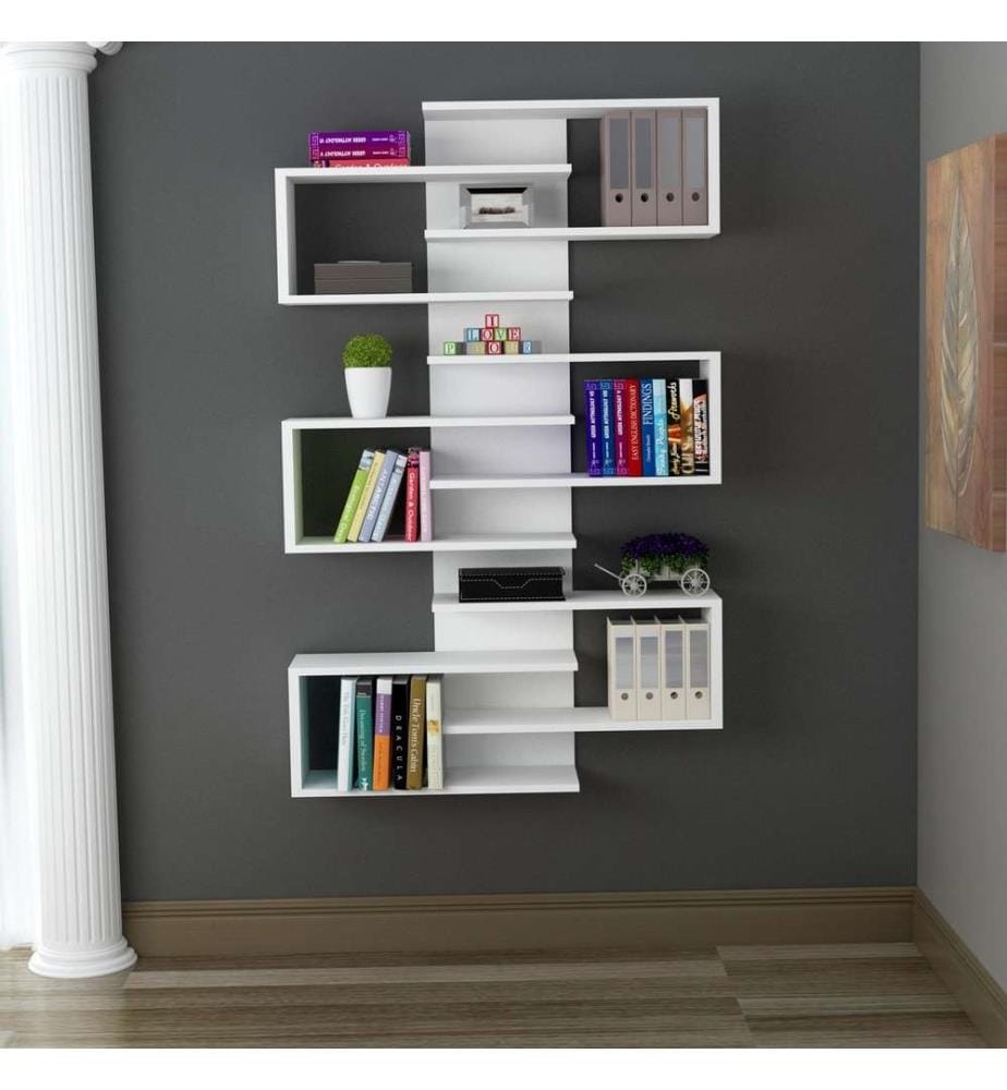 Bücherregal, Weiss, Melaminbeschichtete Spanplatte
