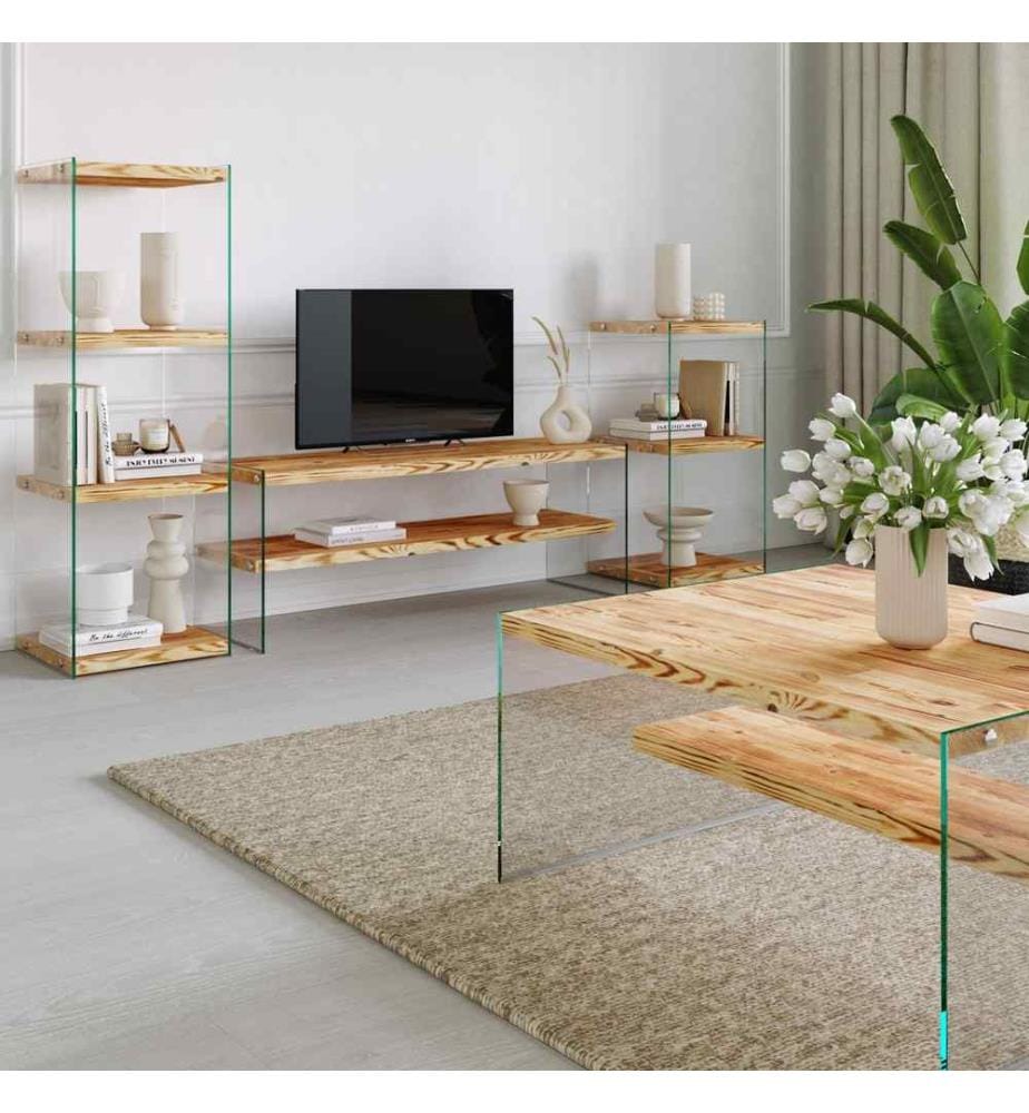 Libreria, Rovere, Pino massiccio, Materiale delle gambe
