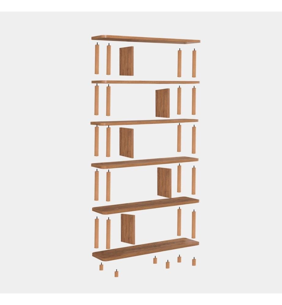 Bücherregal, Atlantische Kiefer, Melaminbeschichtete Spanplatte