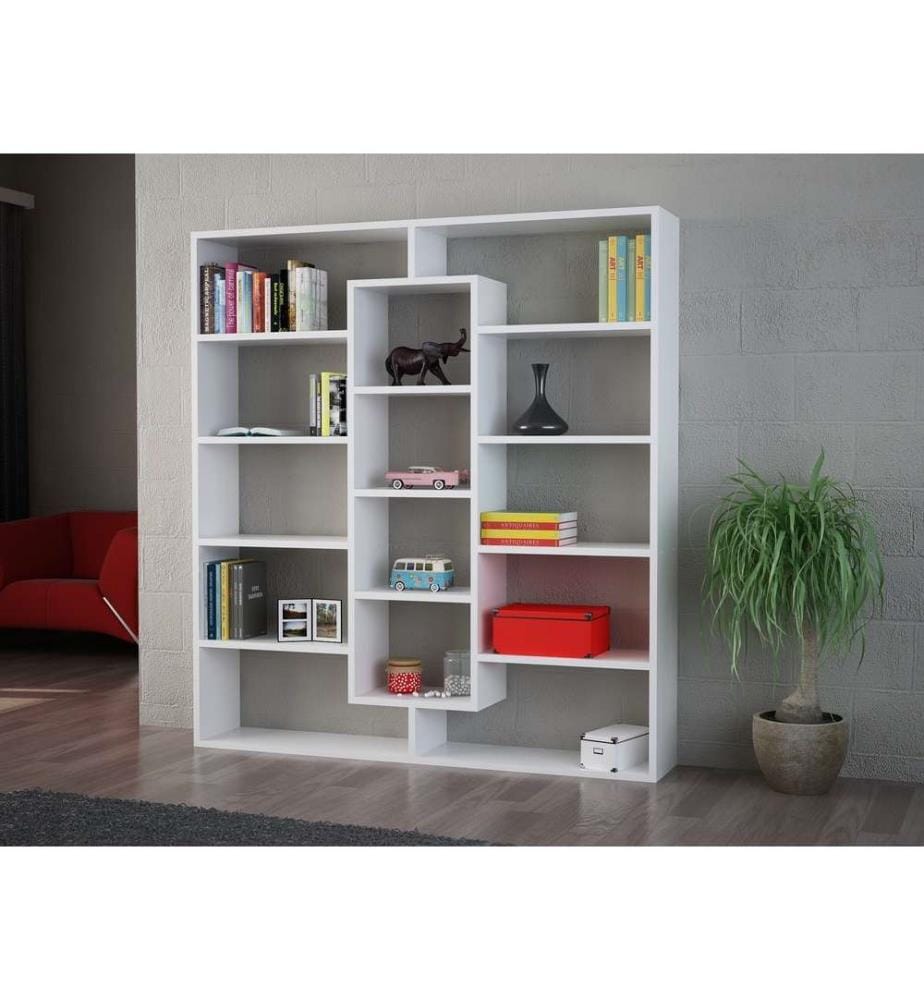 Scaffale, bianco, pannello truciolare rivestito in melamina