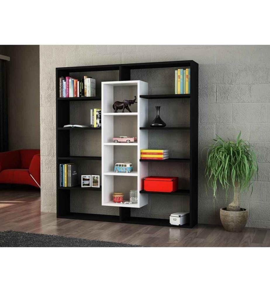 Scaffale, nero bianco, pannello di particelle rivestito di melamina