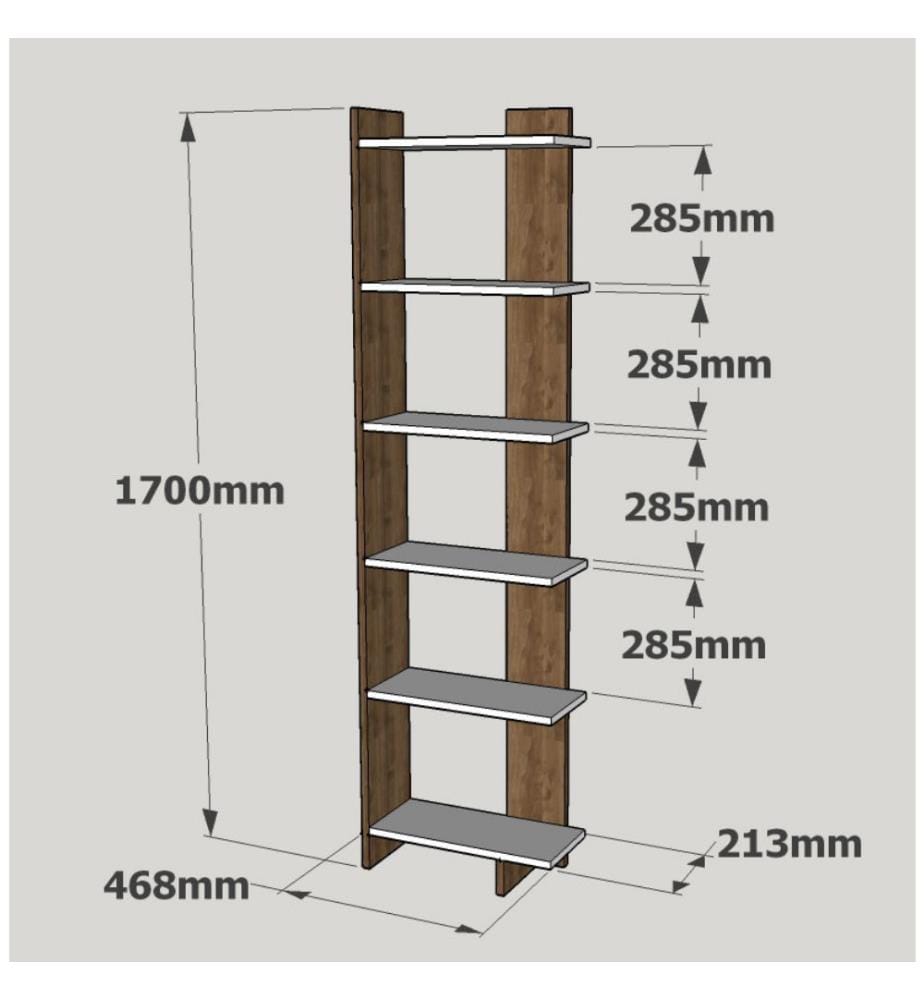 Scaffale, bianco, pannello truciolare rivestito in melamina