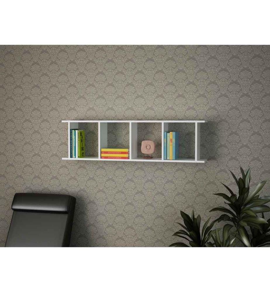 Scaffale, bianco, pannello truciolare rivestito in melamina