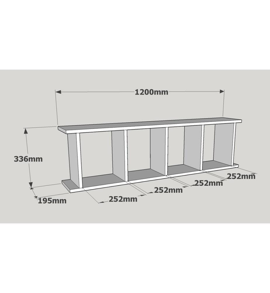 Scaffale, bianco, pannello truciolare rivestito in melamina