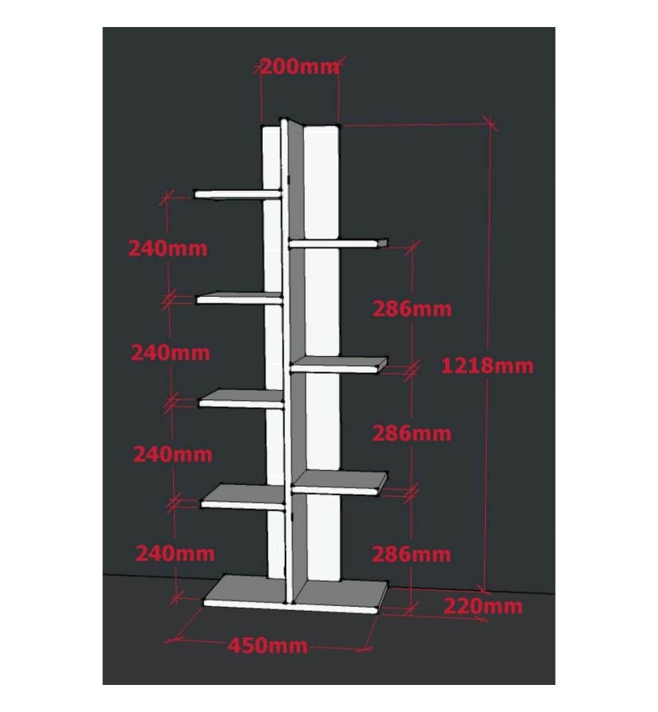 Scaffale, bianco, pannello truciolare rivestito in melamina