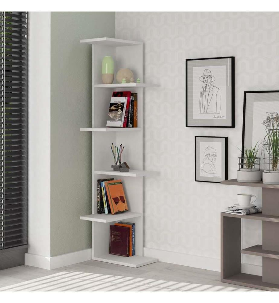 Scaffale, bianco, pannello truciolare rivestito in melamina
