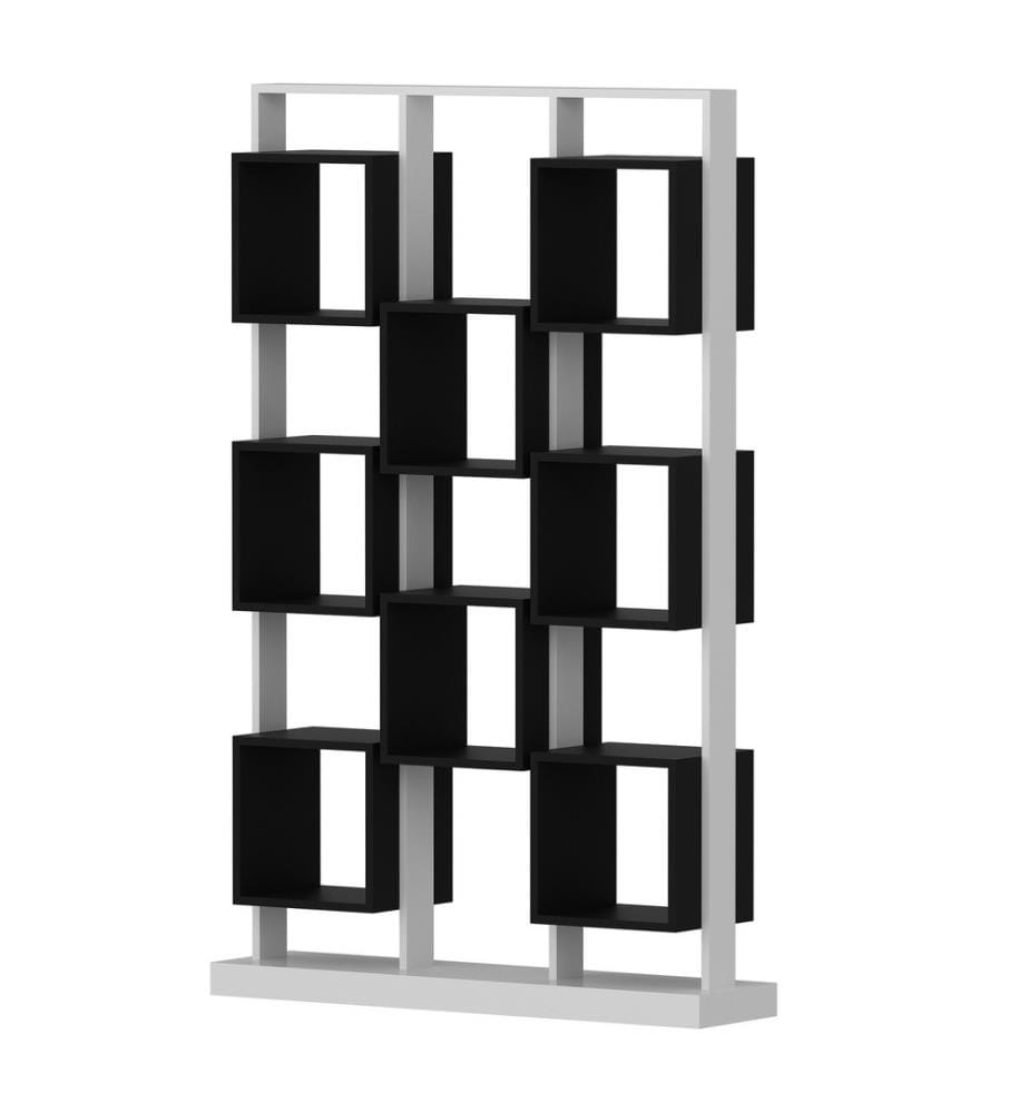 Scaffale, bianco nero, pannello di particelle rivestito di melamina