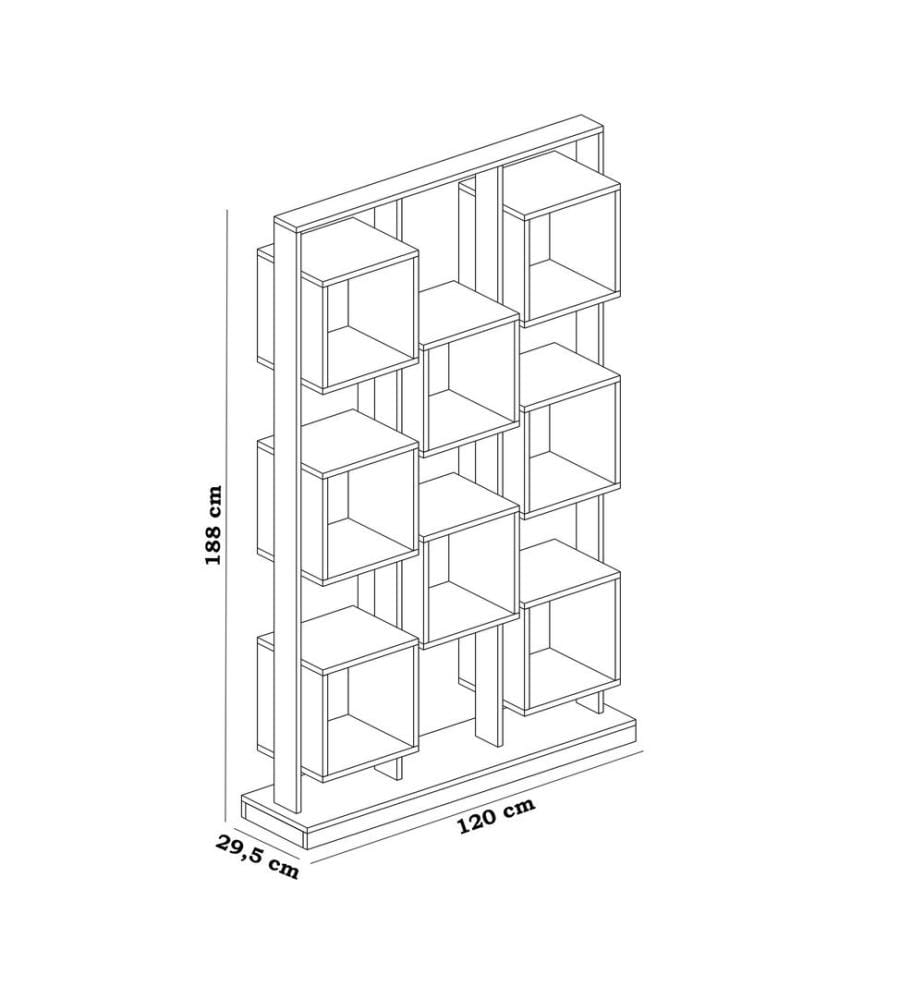 Scaffale, bianco nero, pannello di particelle rivestito di melamina