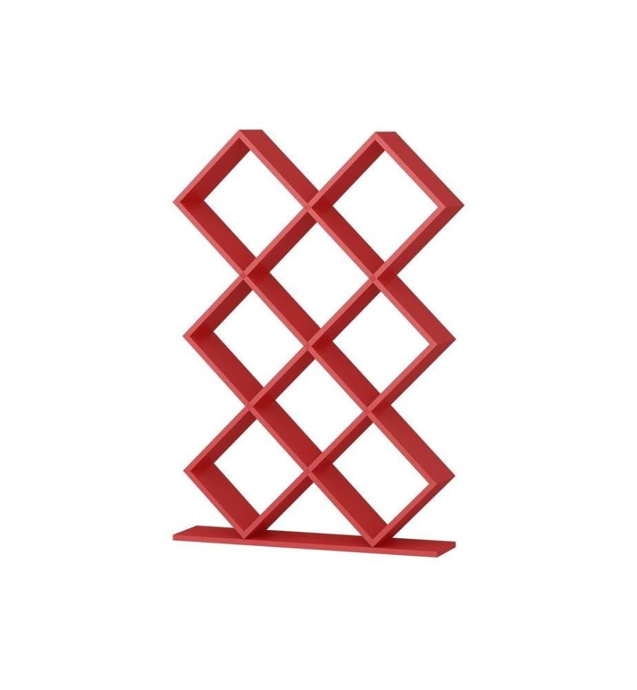 Scaffale, rosso, pannello truciolare rivestito in melamina