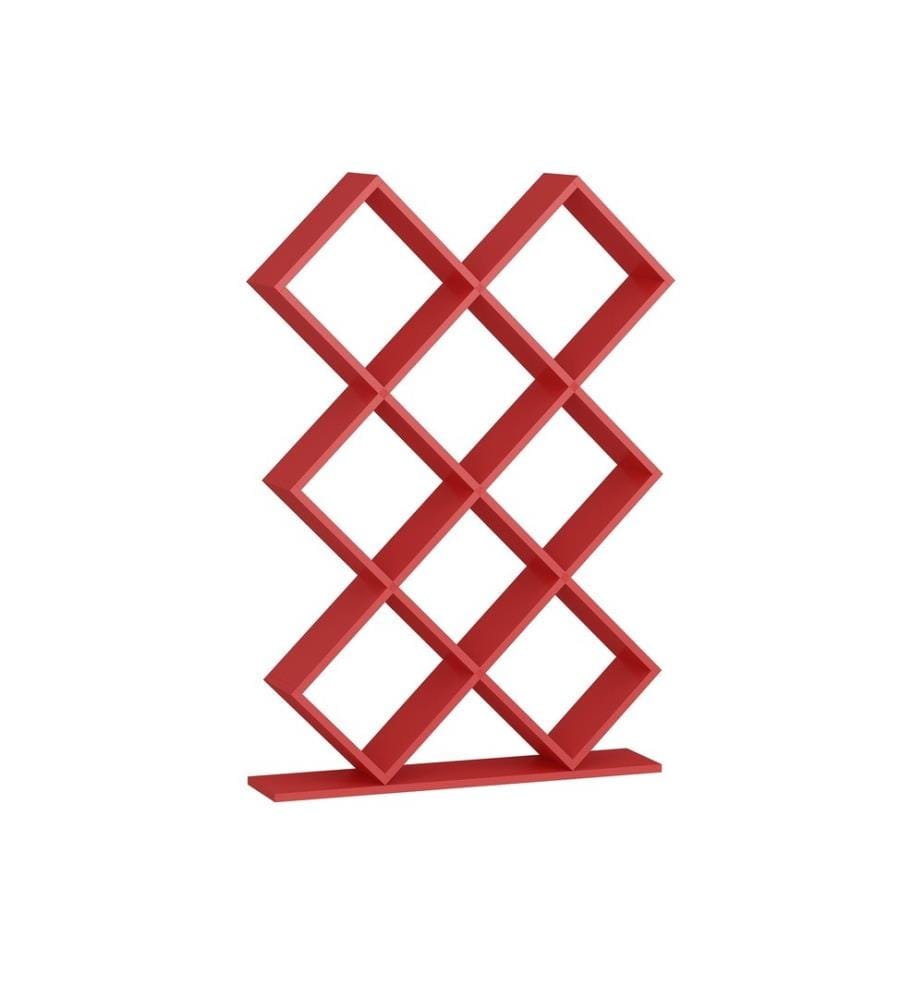 Scaffale, rosso, pannello truciolare rivestito in melamina