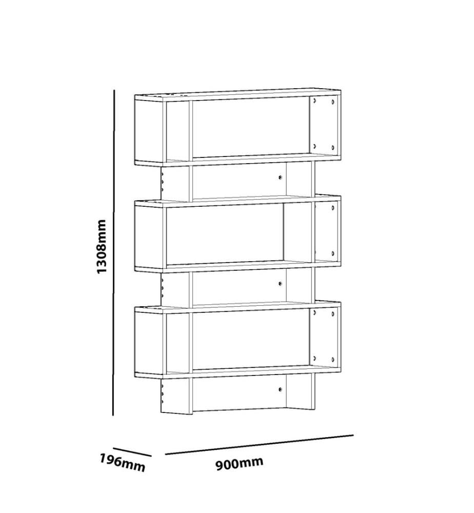 Scaffale, bianco, pannello truciolare rivestito in melamina