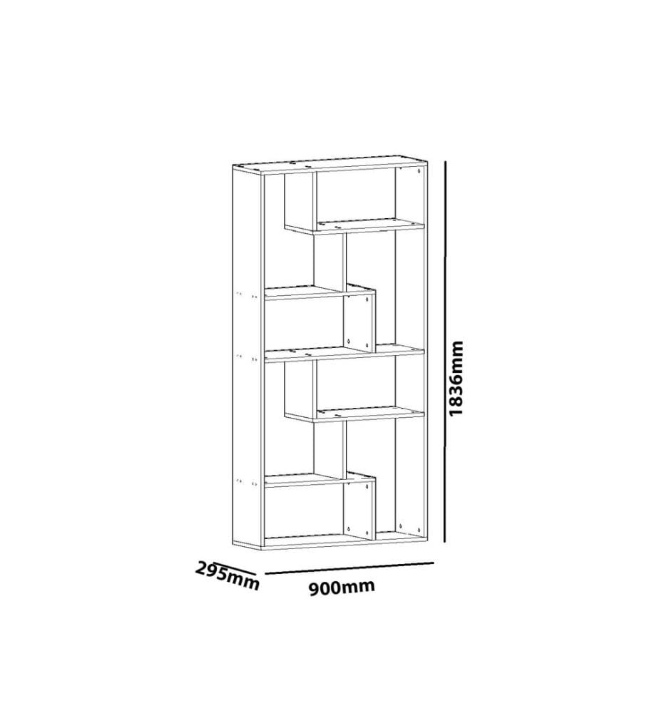 Scaffale, bianco, pannello truciolare rivestito in melamina
